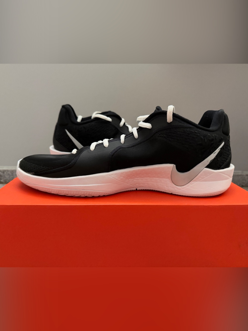 Nike Black and White Sabrina Basketball Sneakers with Silver Swoosh (Unisex)